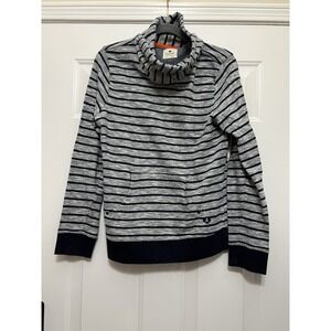 Men's Sperry Medium Sweater Medium Gray Cowl Neck Preppy Sailing Nautical Resort